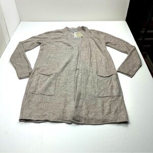 Barefoot Dreams Cozy Chic Lite‎ Tan Long Weekend Cardigan Womens Size Small NEW